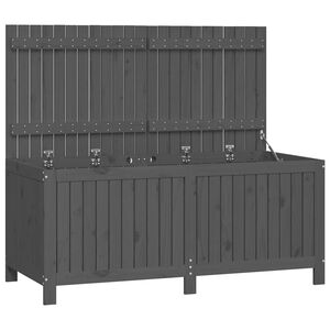 vidaXL Caixa de arruma&ccedil;&atilde;o jardim 147x68x64 cm pinho maci&ccedil;o cinzento
