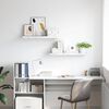 vidaXL Prateleira de Parede 2 pcs M&aacute;rmore Branco 90 x 23,5 x 4 cm