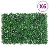 vidaXL Veda&ccedil;&atilde;o de arbusto artificial 6 pcs 40x60 cm verde