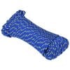 vidaXL Corda utilit&aacute;ria multiusos 5 mm 100 m Azul PP 150 kg Carga m&aacute;x.