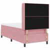 vidaXL Cama Box com colch&atilde;o com cabeceira Rosa 90 x 190 cm Veludo