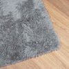 vidaXL Tapete shaggy de pelo alto NAVARRA 240x240 cm cinzento-claro