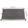 vidaXL Base chuveiro p/ exterior 110x62 cm WPC aço inoxidável cinzento
