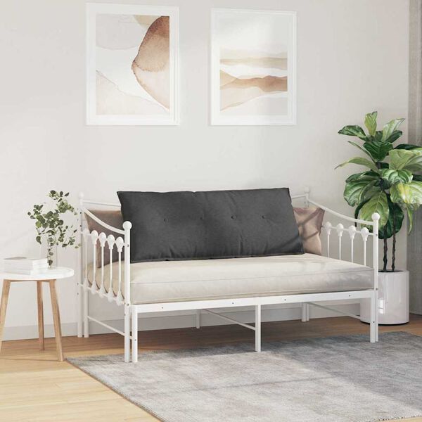 vidaXL Travesseiro para Costas Cinza Escuro 120 x 50 cm