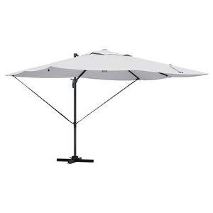 vidaXL Guarda-sol Areia 351 x 250 x 253 cm Poli&eacute;ster e Alum&iacute;nio