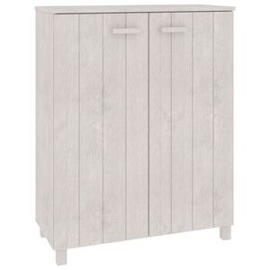 vidaXL Sapateira HAMAR 85x40x108 cm pinho maci&ccedil;o branco