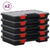 vidaXL Caixas de arruma&ccedil;&atilde;o 10 pcs polipropileno 34,5x25x5 cm
