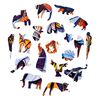 UNIDRAGON Puzzle de madeira 273 pcs Lovely Tiger King Size 30x38 cm