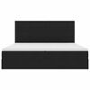 vidaXL Cama com arruma&ccedil;&atilde;o e colch&atilde;o Preto 200 x 200 cm Veludo