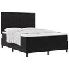 vidaXL Cama Box com colch&atilde;o com cabeceira Preto 160 x 200 cm tecido