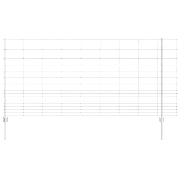 vidaXL Cerca com Poste Prateado 1,2 x 50 m A&ccedil;o