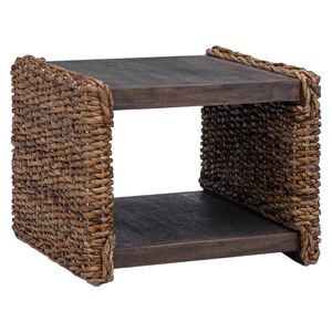 vidaXL Mesa de centro Natural 45 x 45 x 45 cm Madeira de Mogno S&oacute;lida