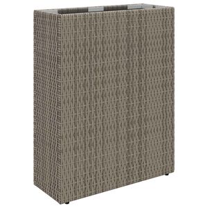 vidaXL Vaso Alto Cinzento 55 x 22 x 70 cm vime PE