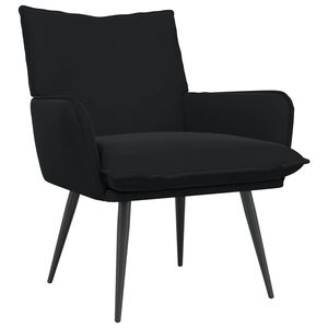 vidaXL poltrona Preto Veludo