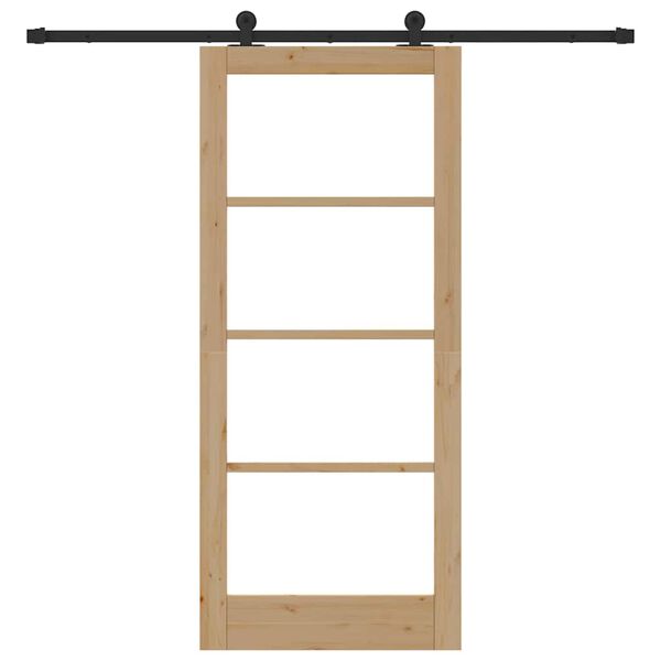 vidaXL Porta Deslizante ORKDAL Natural e Preto 86 x 198,5 cm