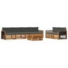 vidaXL Conjunto de Sof&aacute;s para Exterior 7 unid. Natural e Antracite