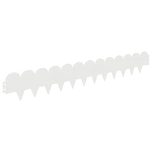 vidaXL Acabamento para Gramado 30 pcs 103 x 15 cm A&ccedil;o Branco