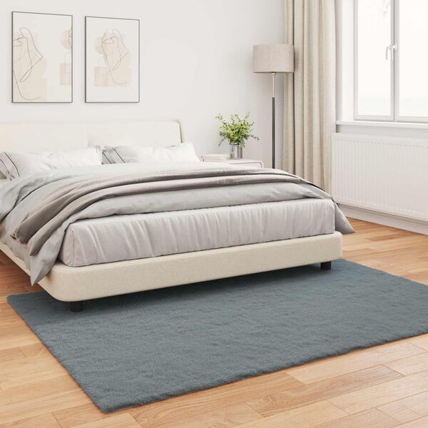 vidaXL Tapete de Pelo Sint&eacute;tico de Coelho Olite Antracite 160 x 230 cm