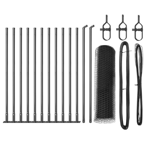 vidaXL Poste de Cerca Cinzeto 25 x 0,5 m (malha de 13 mm) A&ccedil;o