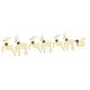 vidaXL Renard LED 7 unid. Ouro 43 x 18 x 66 cm tecido
