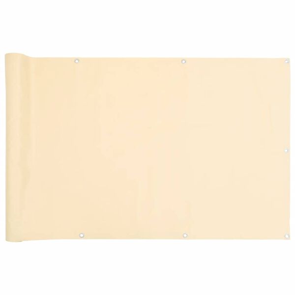 vidaXL Tela de privacidade para varanda 400x120 cm PVC creme