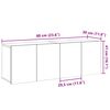 vidaXL Móveis de parede para TV 2 pcs 60x30x41 cm madeira velha