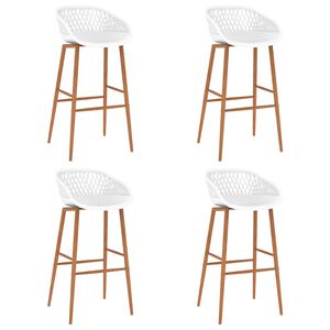 vidaXL Bancos de bar 4 pcs branco