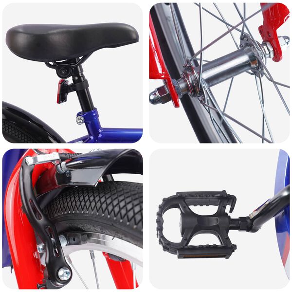 vidaXL Bicicleta Infantil 18 Polegadas para 5-7 anos Azul Escuro