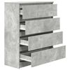 vidaXL Aparador 80x35x99 cm derivados de madeira cinzento cimento