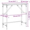 vidaXL Mesa consola 75x32x75 cm derivados de madeira carvalho sonoma