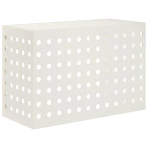 vidaXL Capa de Ar Condicionado Branco 90 x 40 x 60 cm A&ccedil;o