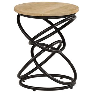 vidaXL Mesa de extremidade madeira de mangueira maci&ccedil;a 40x50 cm