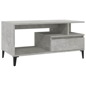 vidaXL Mesa de centro 90x49x45 derivados de madeira cinzento cimento