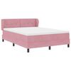vidaXL Cama Box com colch&atilde;o com cabeceira Rosa 160 x 200 cm Veludo