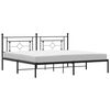 vidaXL Estrutura de cama com cabeceira 200x200 cm metal preto