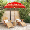 vidaXL Parasol Balin&ecirc;s Vermelho 215 x 215 x 260 cm