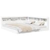 vidaXL Cama com Estante Branco 200 x 200 cm Madeira processada