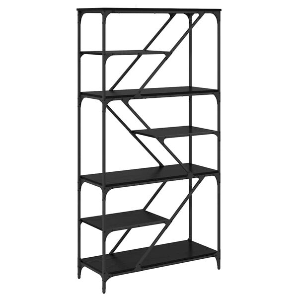 vidaXL Estante Carvalho Preto 91 x 36 x 176 cm Madeira processada