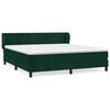 vidaXL Cama com molas/colch&atilde;o 160x200 cm veludo verde-escuro