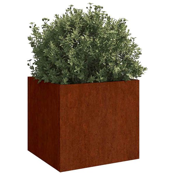 vidaXL Vaso/floreira 49x47x46 cm a&ccedil;o corten
