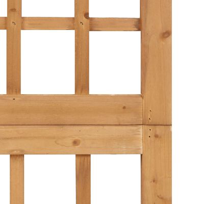 vidaXL Biombo/treliça 3 painéis madeira de abeto maciça 121x180,5 cm