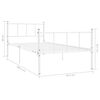 vidaXL Estrutura de cama metal 90x200 cm branco