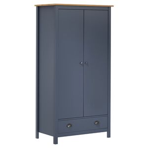 vidaXL Roupeiro 2 portas Hill 89x50x170 cm pinho maci&ccedil;o cinzento
