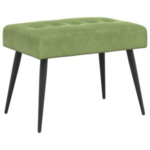 vidaXL Banco com bot&otilde;es estofados Verde Claro 60 x 40 x 45 cm Veludo