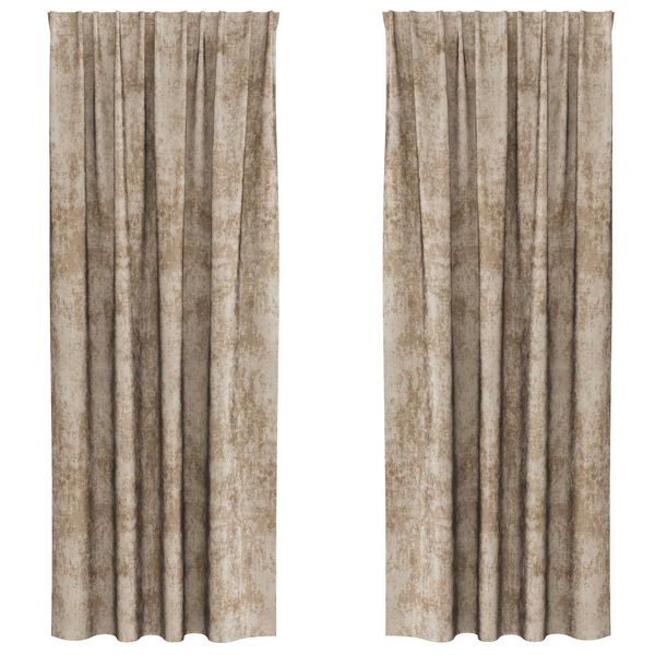 vidaXL Cortinas de Veludo 2 pcs champanhe 245 x 140 cm Veludo