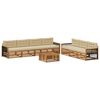 vidaXL Conjunto de Sof&aacute;s para Exterior 8 pcs Natural e Bege