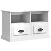 vidaXL M&oacute;vel de TV 80x35x50 cm derivados de madeira branco brilhante