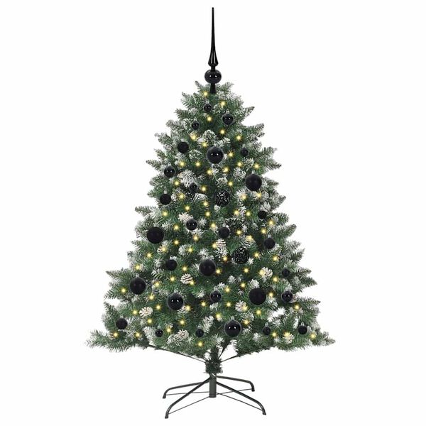 vidaXL &Aacute;rvore de Natal Artificial Verde 120 cm PVC, Pl&aacute;stico e A&ccedil;o