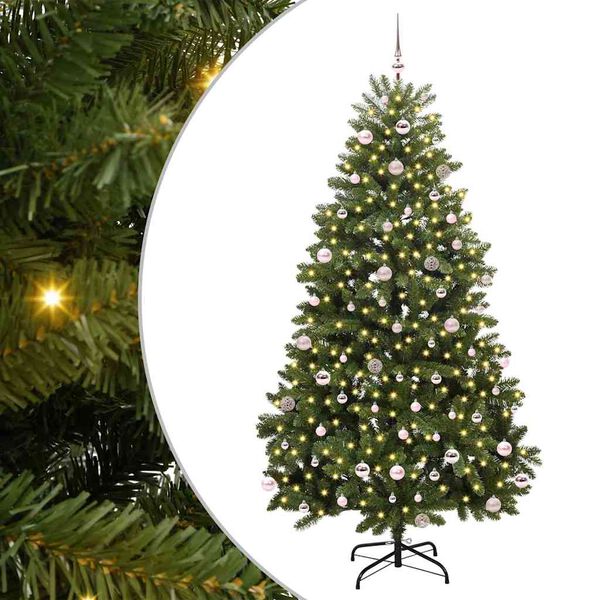 vidaXL &Aacute;rvore de Natal Artificial Verde 240 cm PVC e Metal