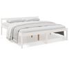 vidaXL Cama para idosos 200x200 cm pinho maci&ccedil;o branco